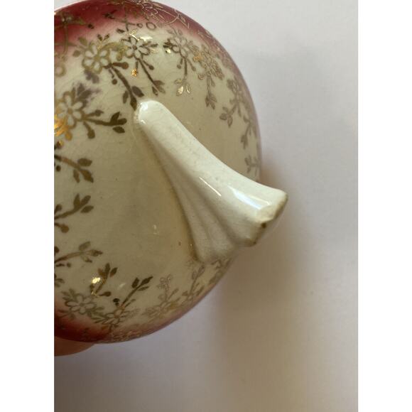 VINTAGE French Saxon China Gold Lace Floral Union Made Creamer Sugar Bowl Set - Picture 7 of 16